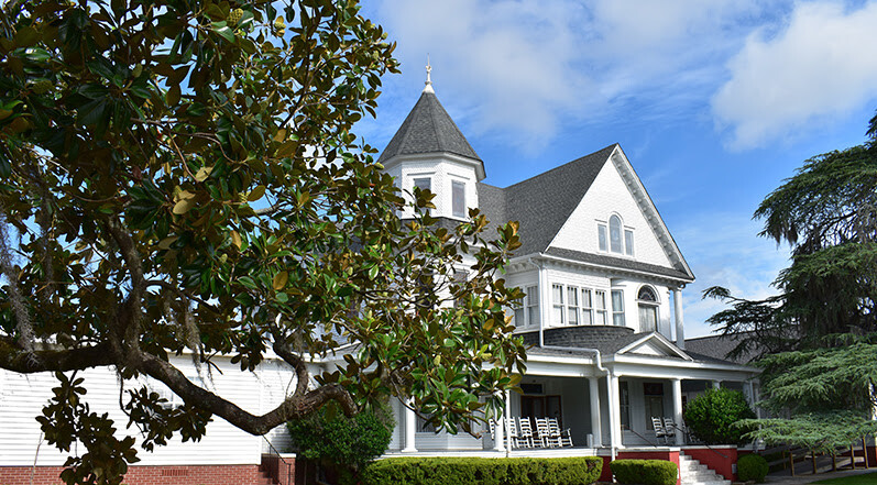 A Beautiful Home With a Turret Roof