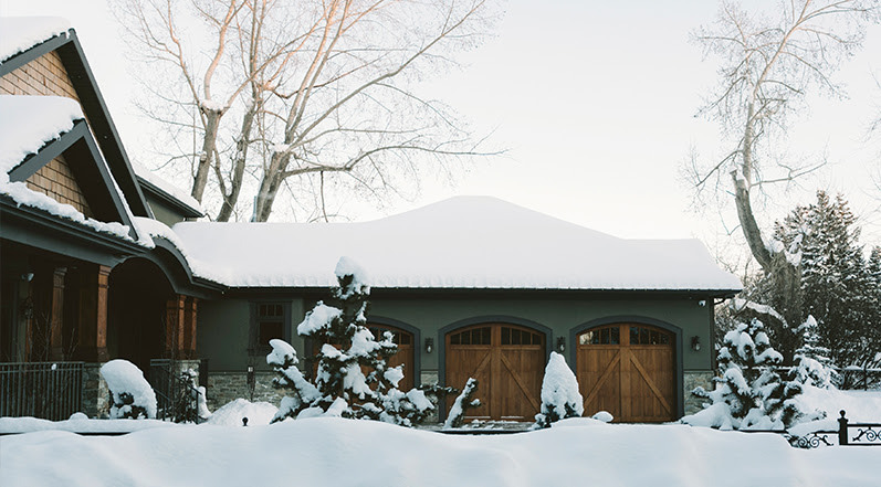 A Home Covered in Snow