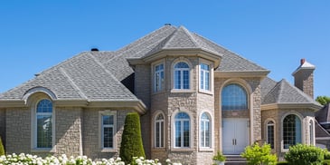 A Home With a Turret Roof