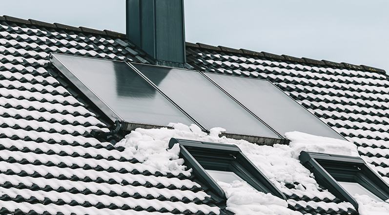 A Roof Covered in Snow