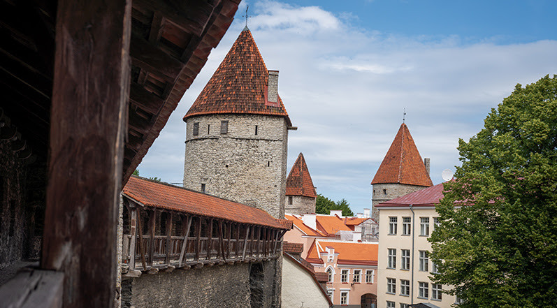 Buildings With Turret Roofs