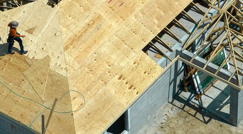 CDX Plywood Roof Sheathing