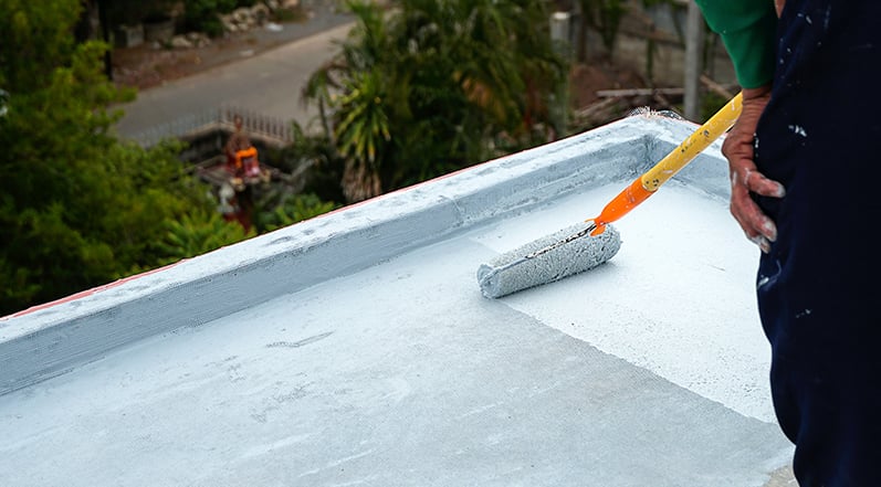 Coating a Commercial Roof