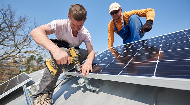 Company Reinstalling Solar Panels