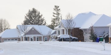 Homes Covered in Snow