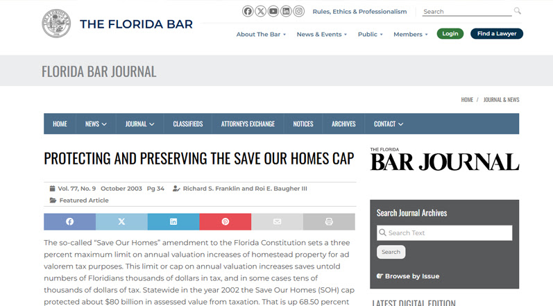 How the Save Our Homes Cap Works