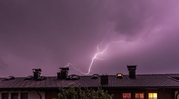 Lightning Striking a Roof