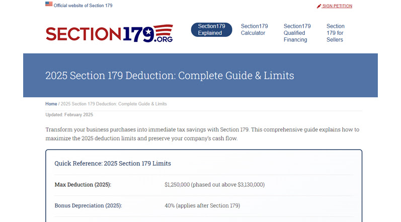 Section 179 Has the Better Deal