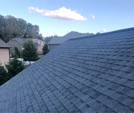 Angled Black Shingle Roof